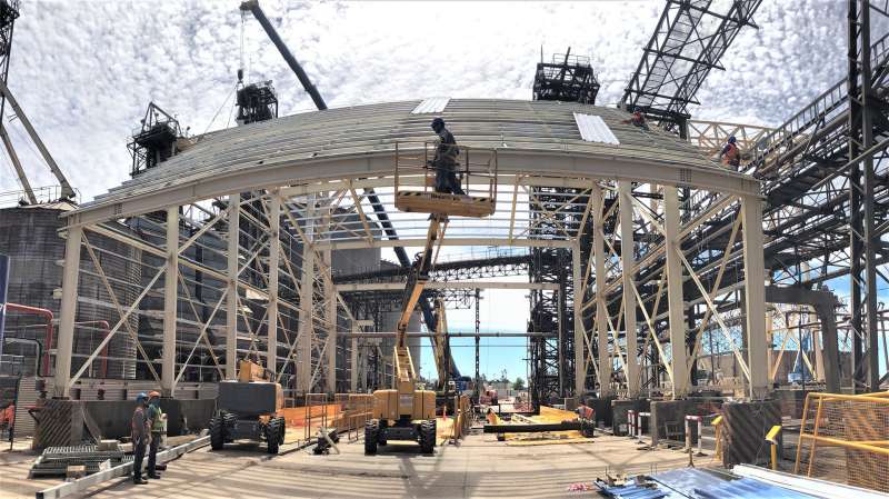 Cofco International Argentina S.A. / Fabricacion y montaje de cubuierta edificio de descarga